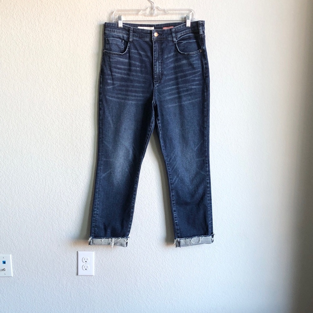 Anthropologie Pilcro High Rise Cigarette Jeans Dark Wash 32